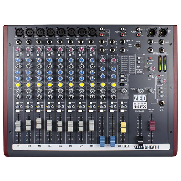Allen & Heath ZED60-14FX Mixer Front Panel