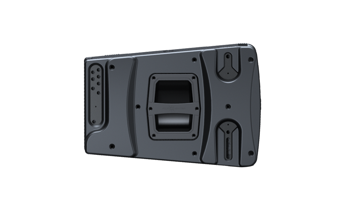 Black protective case for a device on a white background