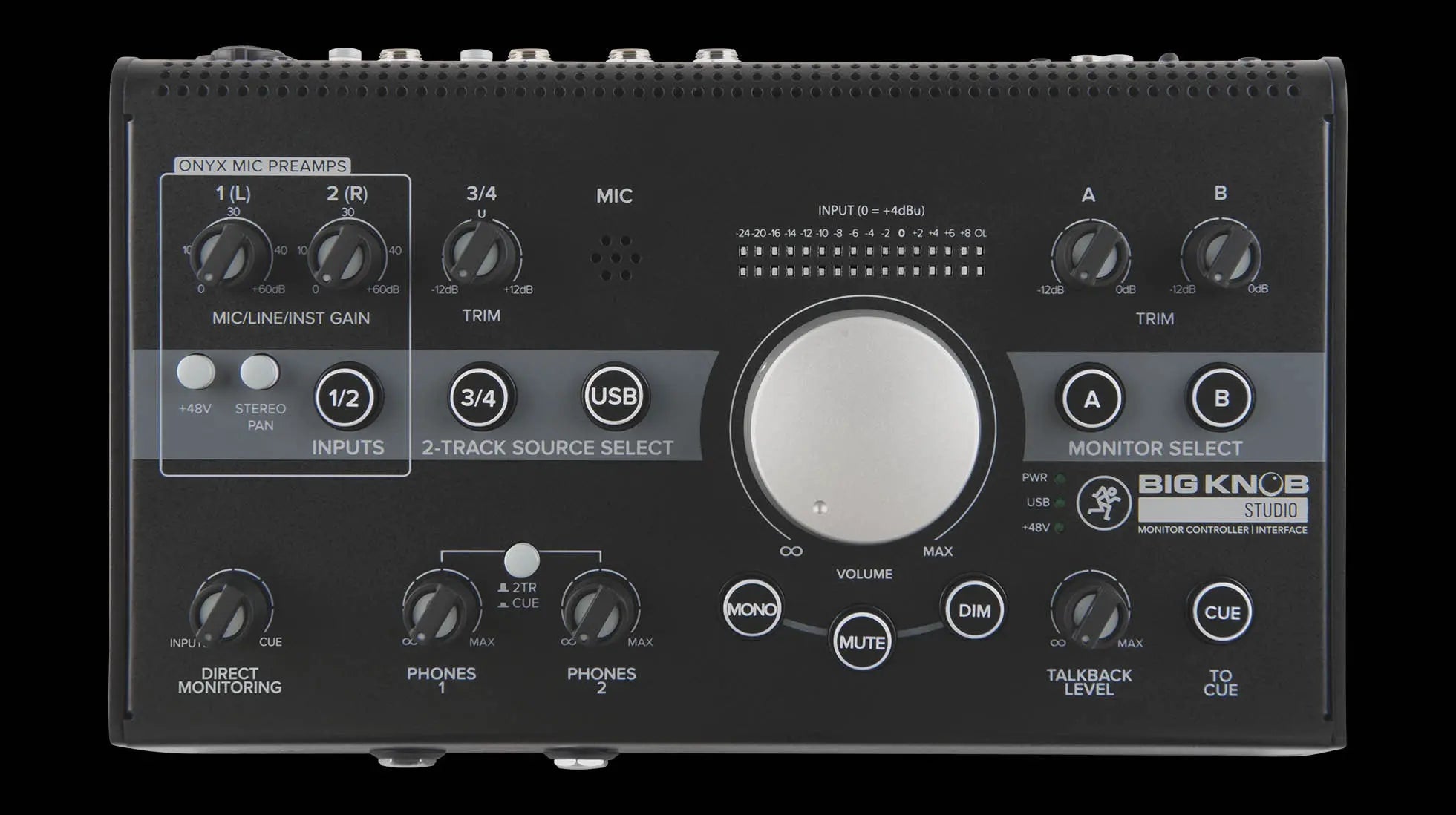Big Knob Studio 3-x-2-Studio-Monitor-Controller-.-2 Front View