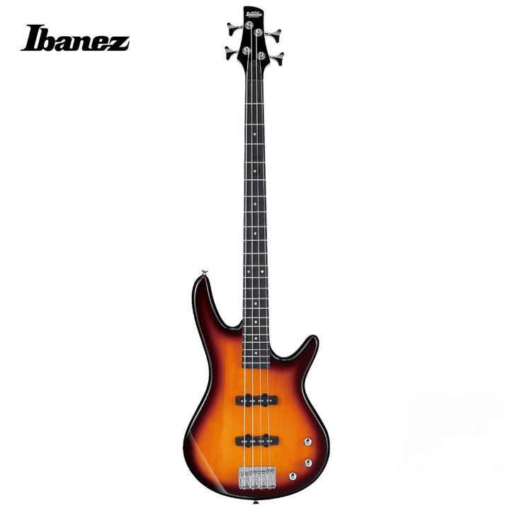 Ibanez electric bass guitar with a sunburst finish 