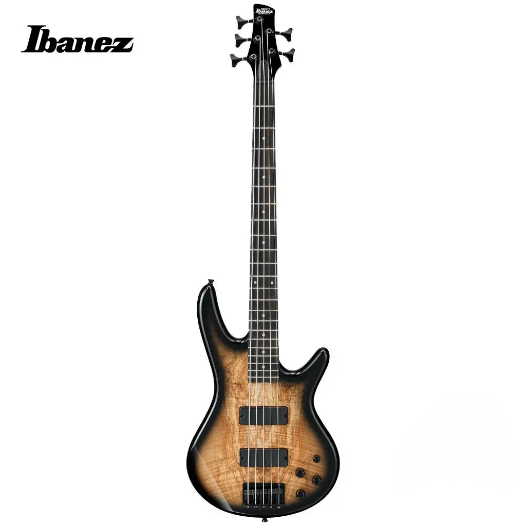 Ibanez bass guitar with a sunburst finish 