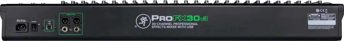 Mackie  ProFX30D audio mixer with multiple inputs and outputs 