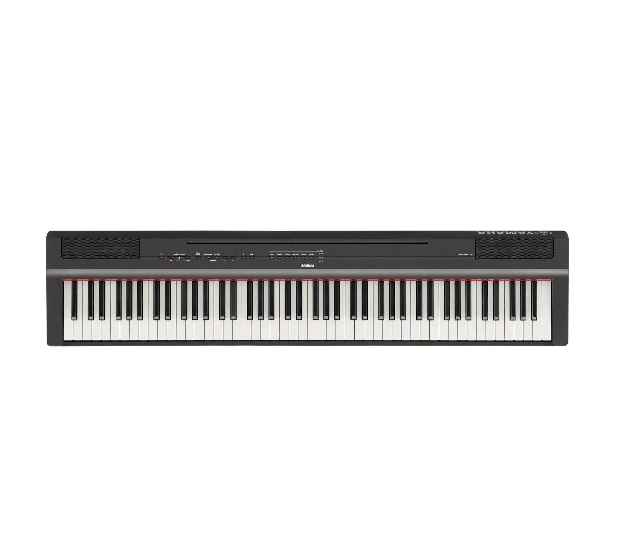 P 125 Yamaha Digital piano with black and white keys 