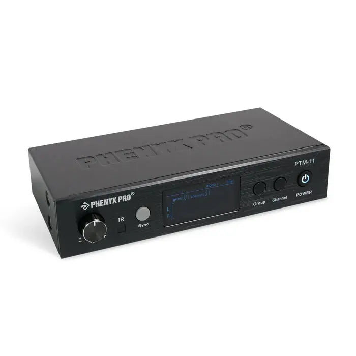 Phenyx Pro PTM-11-2B Black Single Mono Wireless IEM Transmitter Side