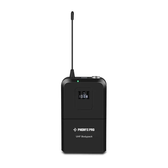 Phenyx Pro PTU-71-2B Black Wireless Body pack Transmitter Front