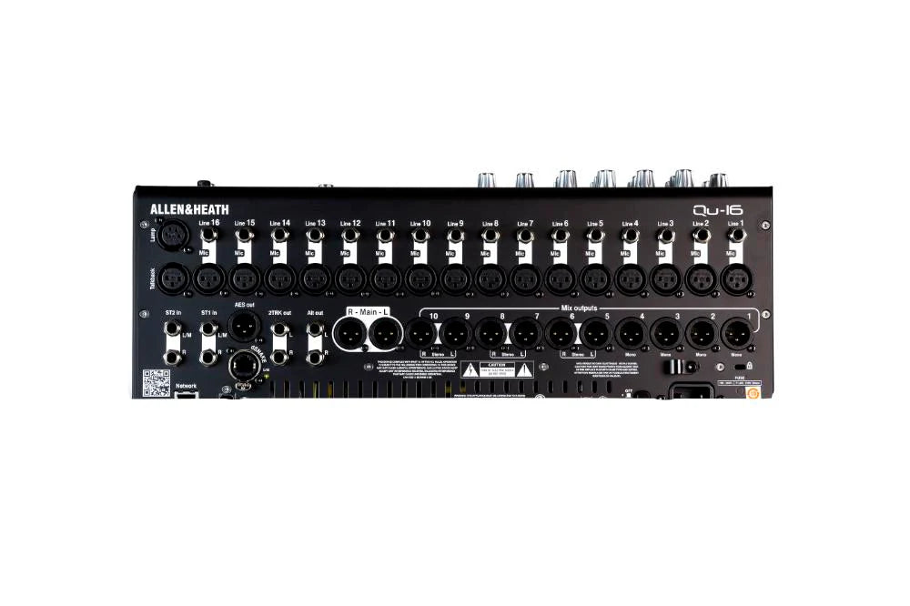 Rear panel showing 16 AnalogiQ Preamps and dSNAKE Port