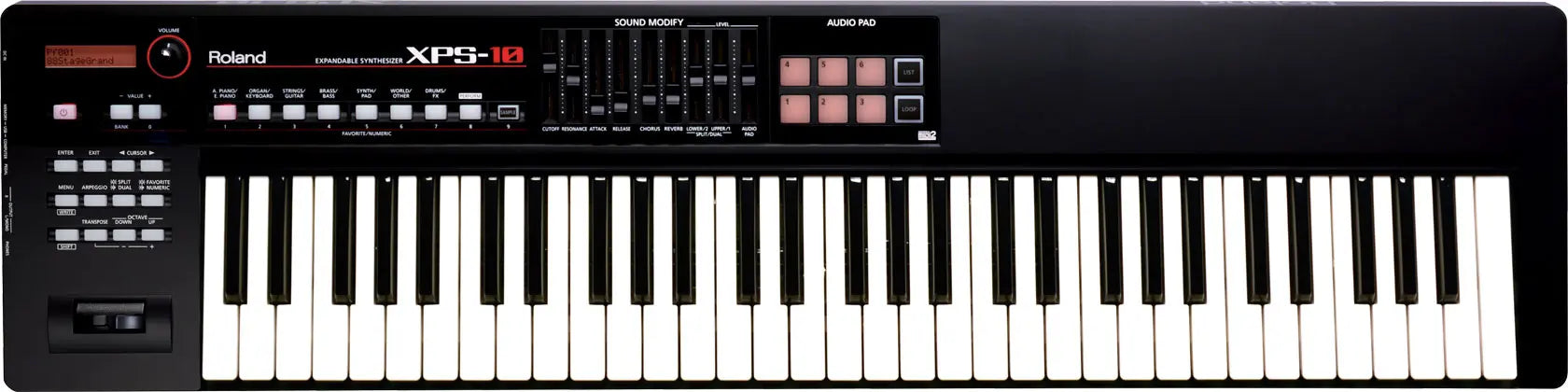 Roland XPS-10 keyboard controller with control panel and buttons
