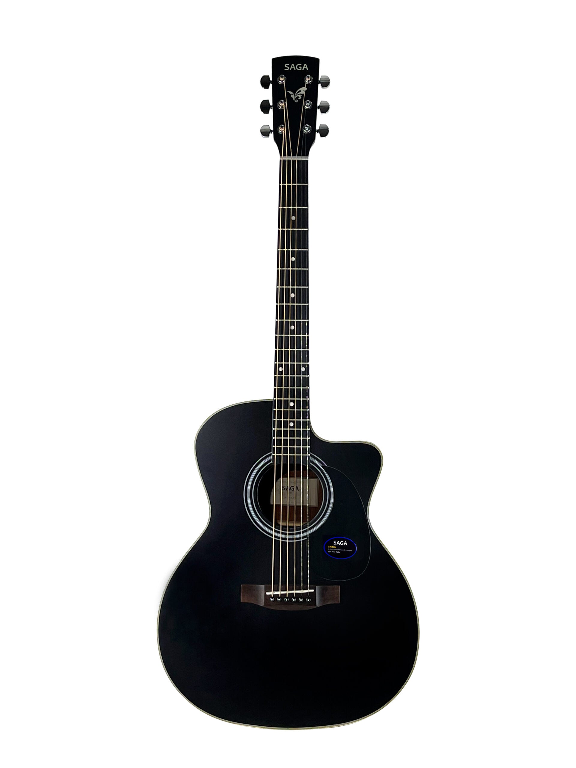Saga Guitar SF700GCEBK Semi Acoustic Guitar