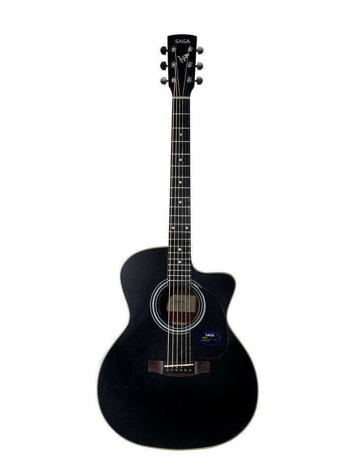 Saga Guitar SF700GCEBK Semi Acoustic Guitar