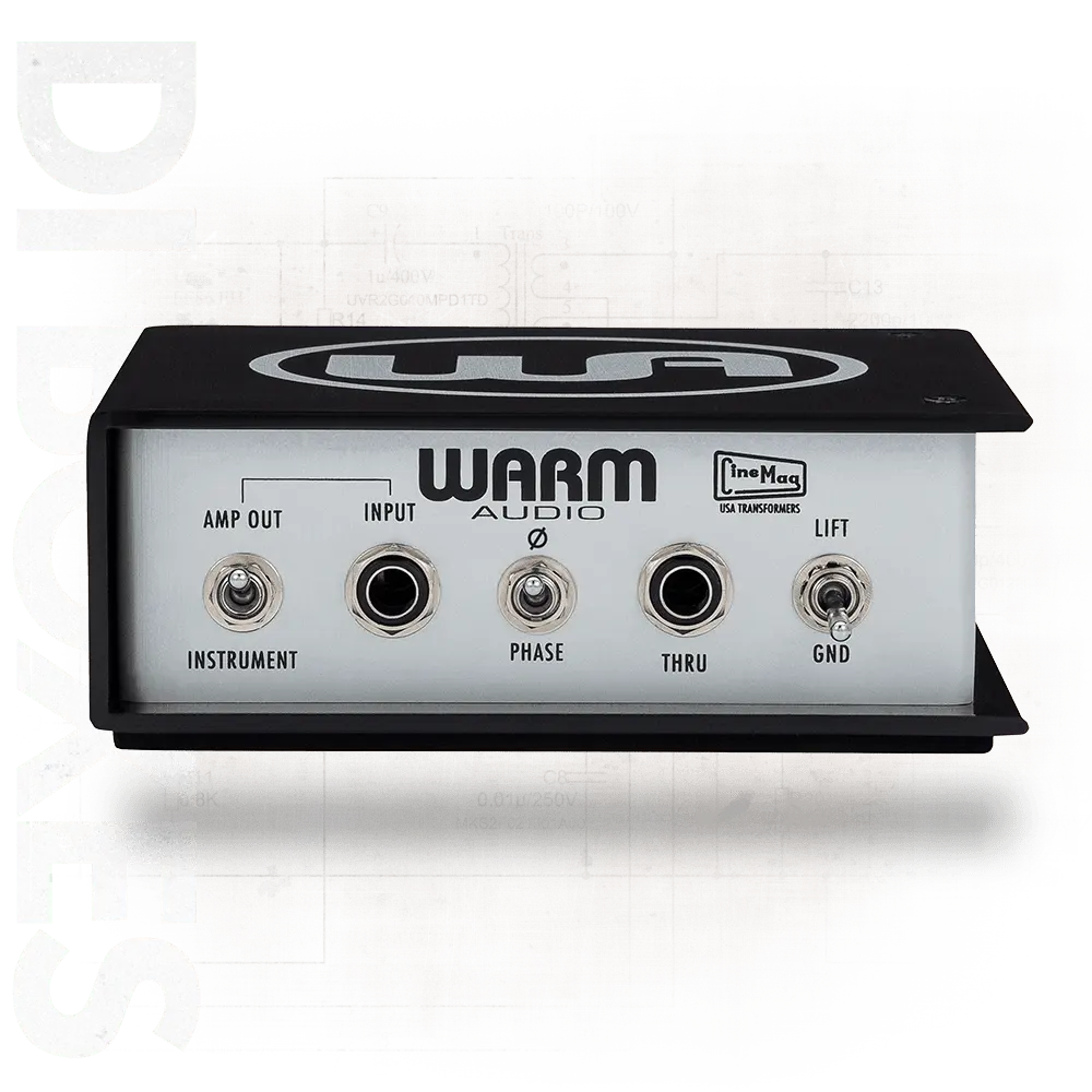 Warm Audio DI Box with brand logo 