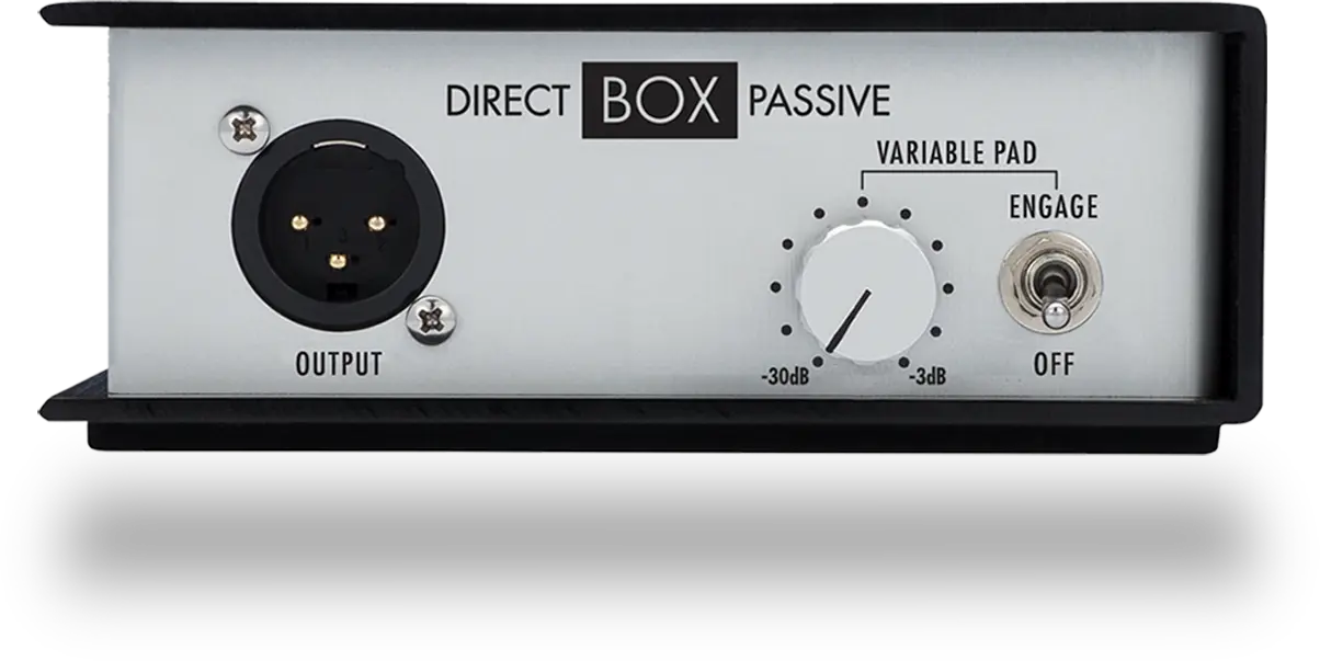 Warm Audio Direct box passive audio device with XLR connector and control knobs 
