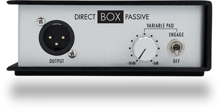 Warm Audio Direct box passive audio device with XLR connector and control knobs 