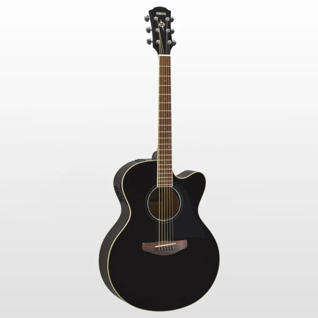 Yamaha CPX600 medium jumbo acoustic-electric guitar with natural finish.