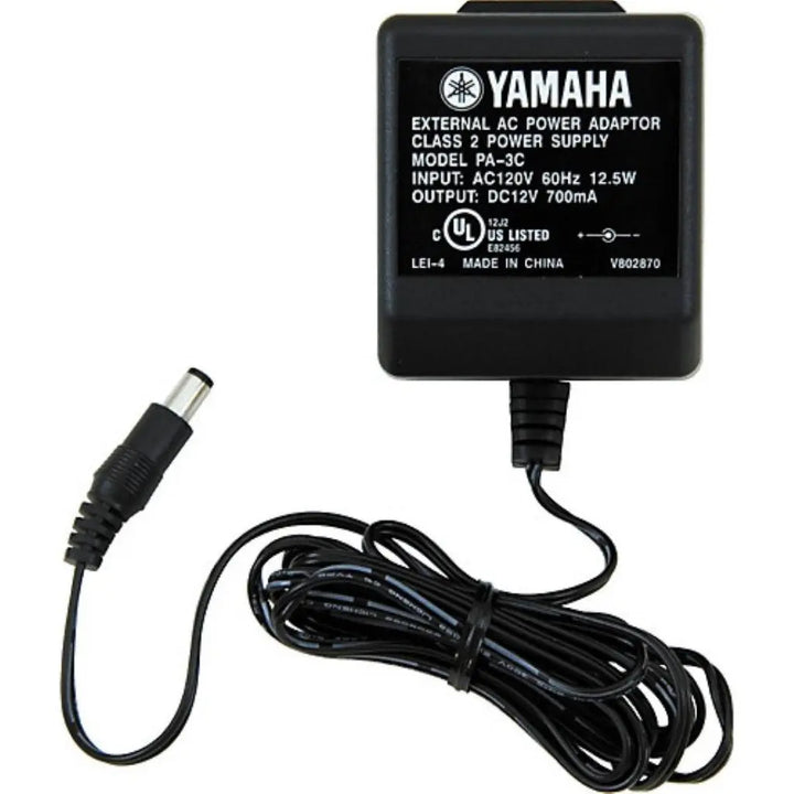 Yamaha PA-3C power adapter for Yamaha PSR and EZ keyboards.