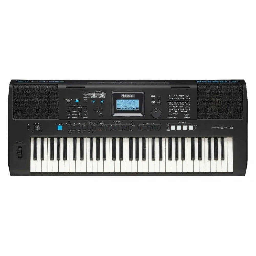 Yamaha PSR-E473 61-key portable keyboard front view
