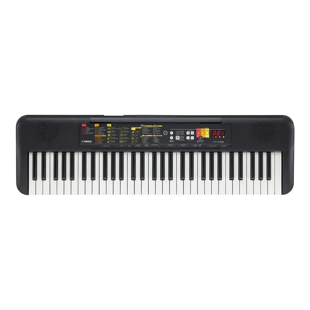 Black electronic keyboard with digital display
