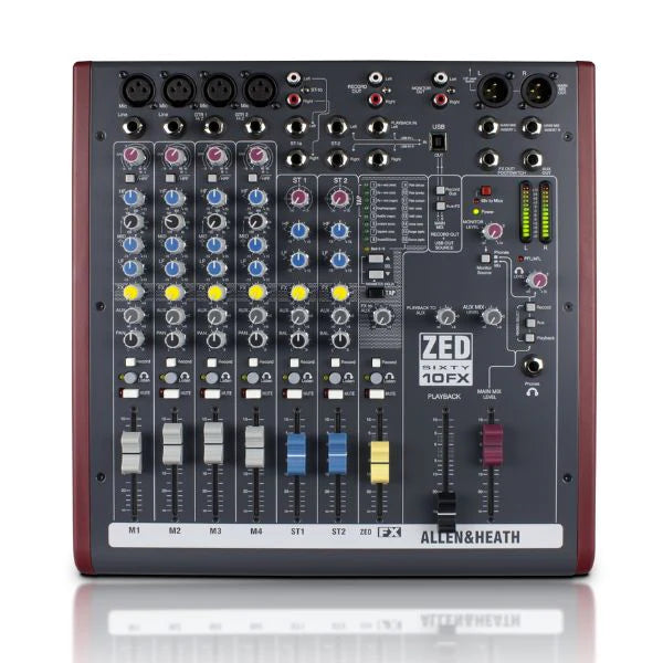 Allen & Heath ZED60-10FX Mixer Full View 