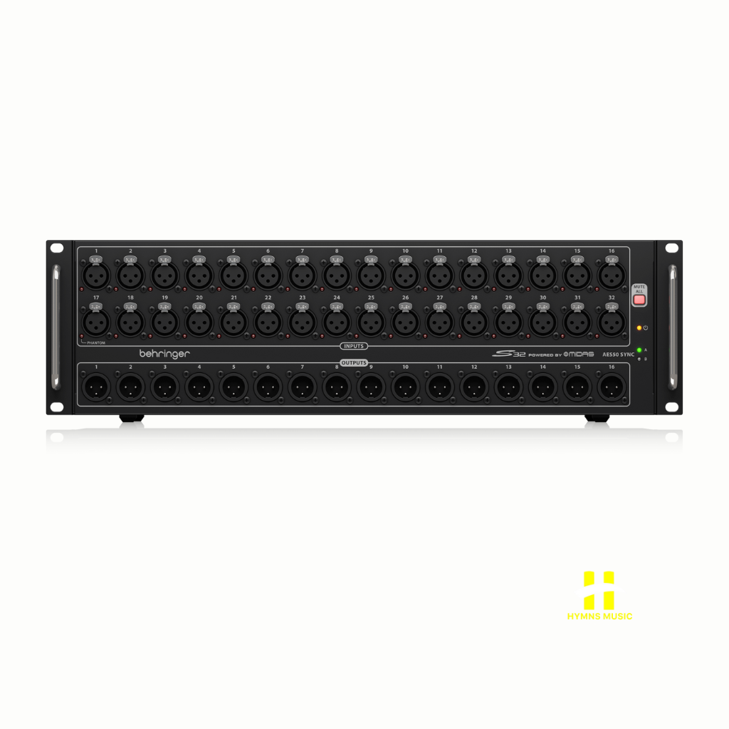 Behringer S32 Digital Stage Box with 32 Midas Preamps and AES50 Networking