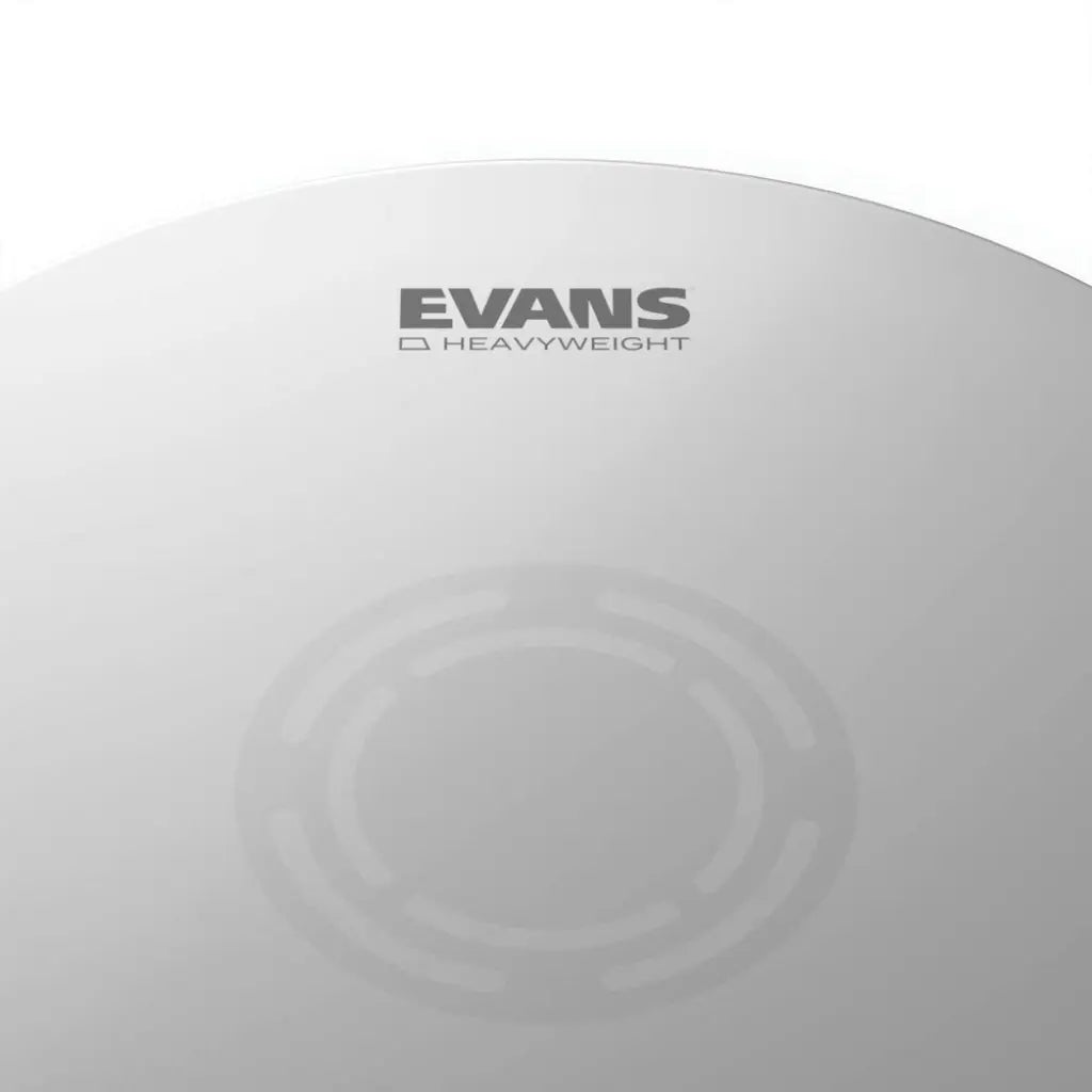 Evans B14HW snare drum head angled side view showing double ply design
