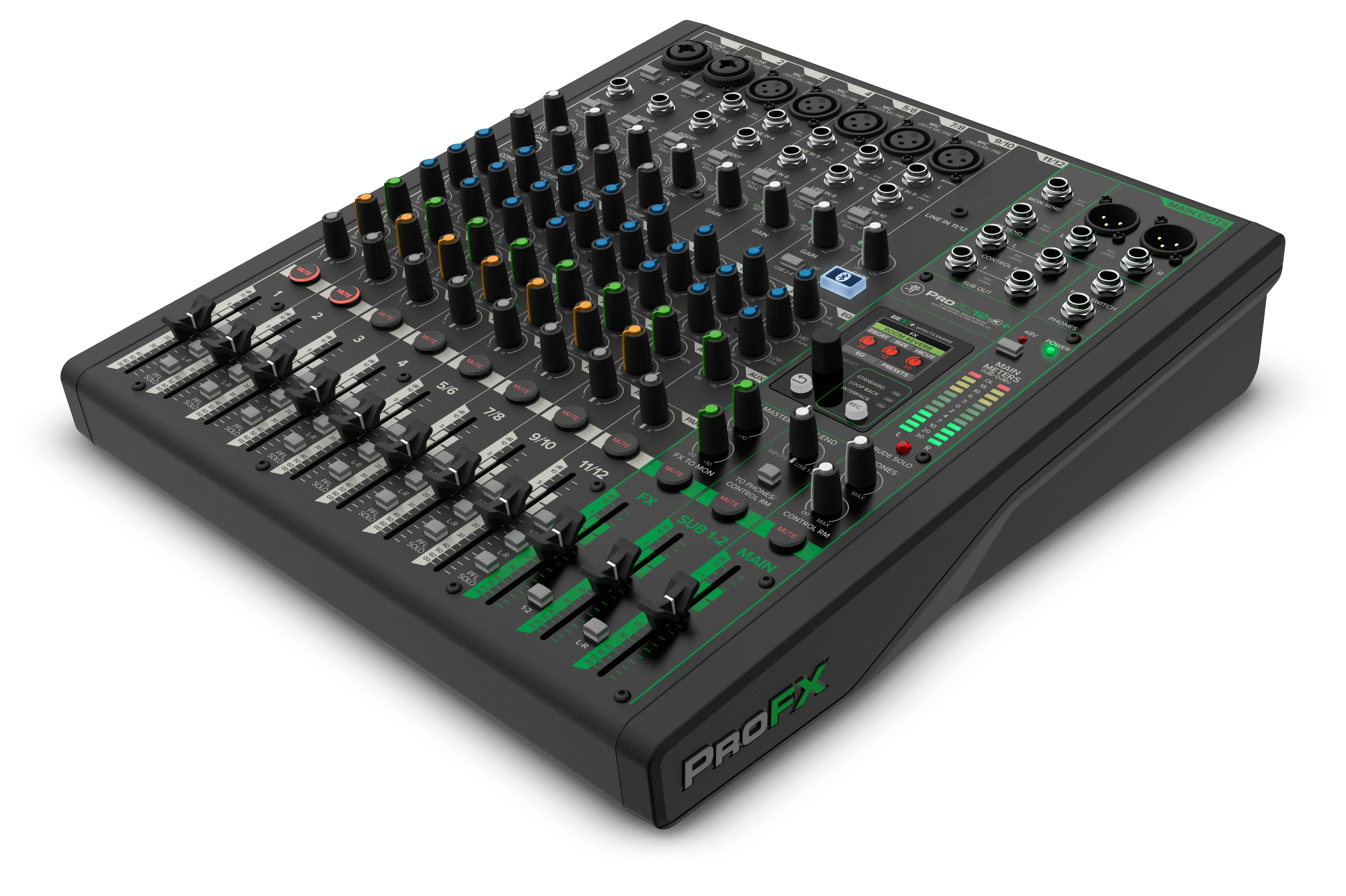 Mackie ProFX12v3+ — 12-Channel Analog Mixer With Enhanced FX, USB Recording Modes, and Bluetooth® Hymns Music