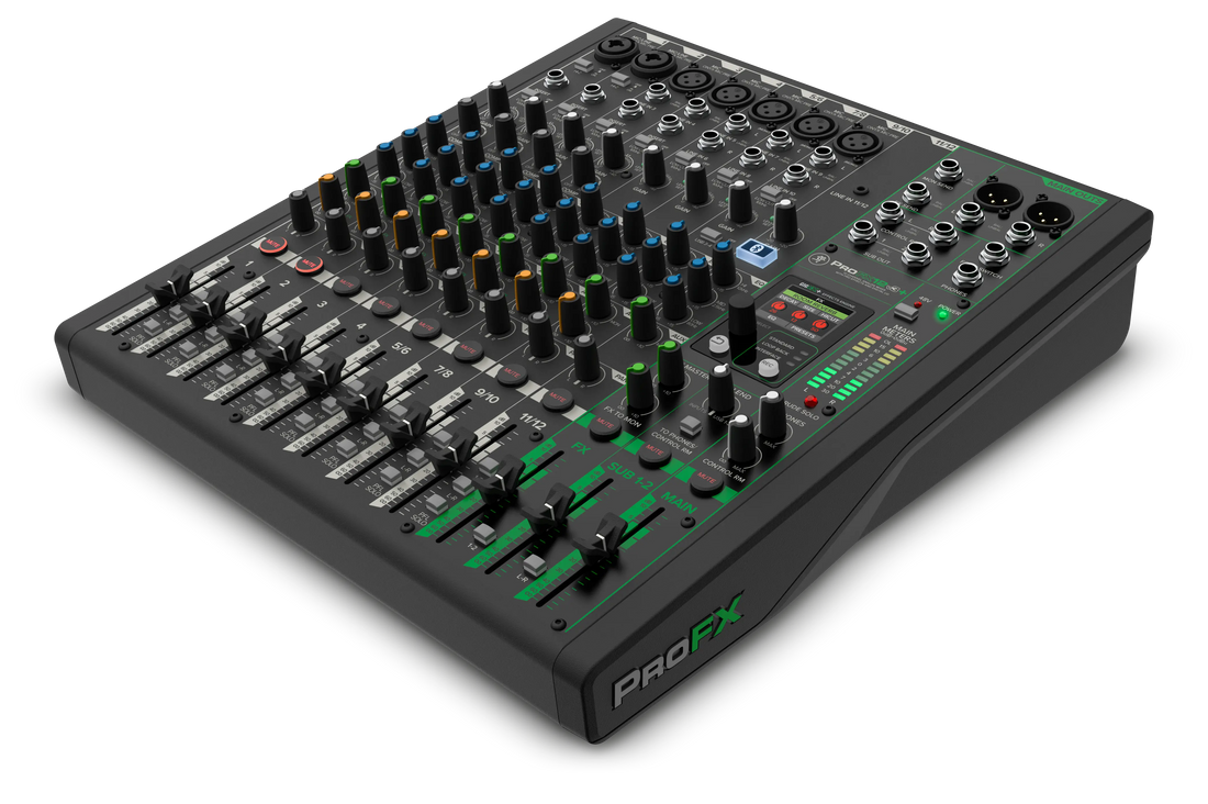 Mackie ProFX12v3+ — 12-Channel Analog Mixer With Enhanced FX, USB Recording Modes, and Bluetooth® Hymns Music