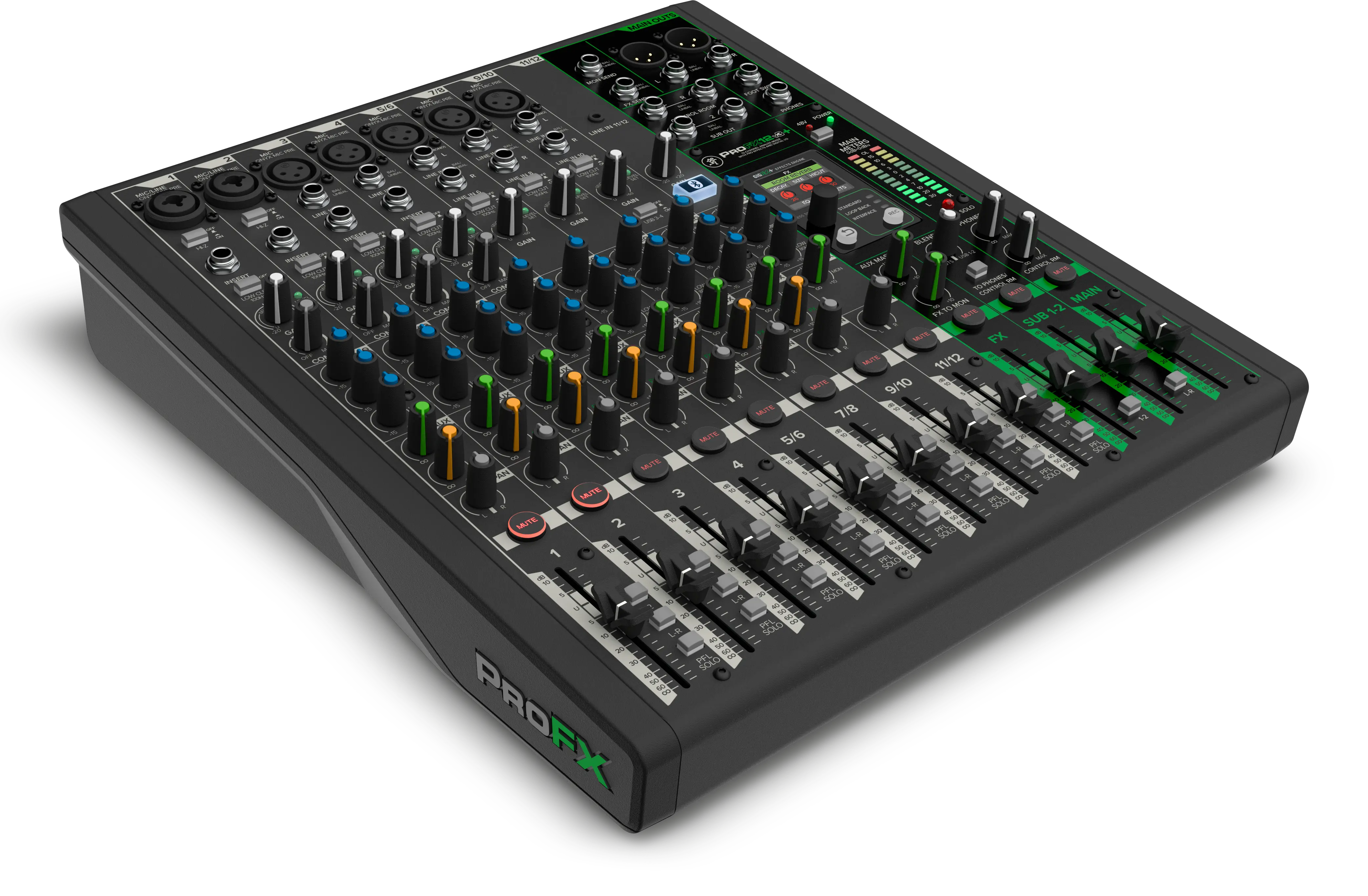 Mackie ProFX12v3+ — 12-Channel Analog Mixer With Enhanced FX, USB Recording Modes, and Bluetooth® Hymns Music
