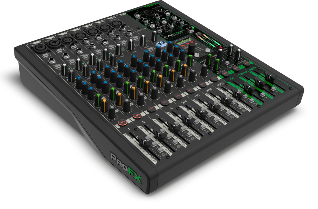 Mackie ProFX12v3+ — 12-Channel Analog Mixer With Enhanced FX, USB Recording Modes, and Bluetooth® Hymns Music