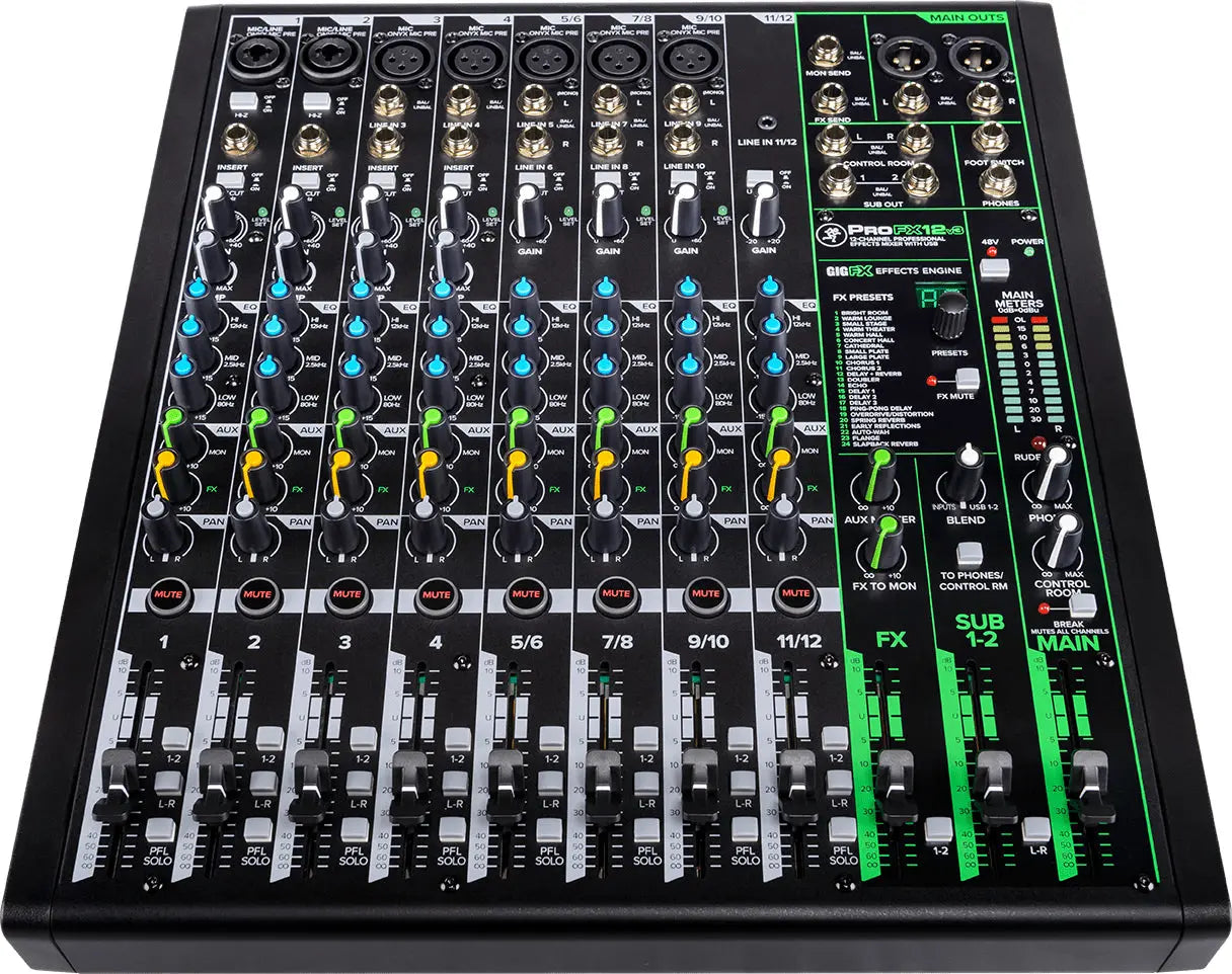 Mackie ProFX12v3 12-Channel Professional Analog Mixer with USB Hymns Music