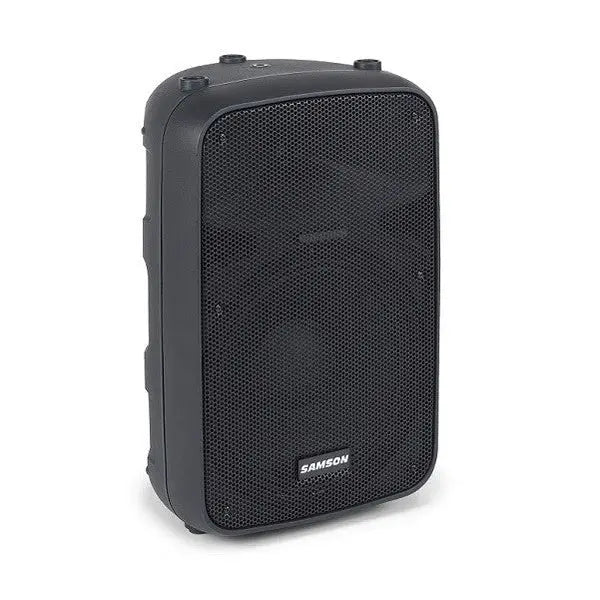 Front view of Samson Auro X12D 12-inch 1000W active loudspeaker with steel grille