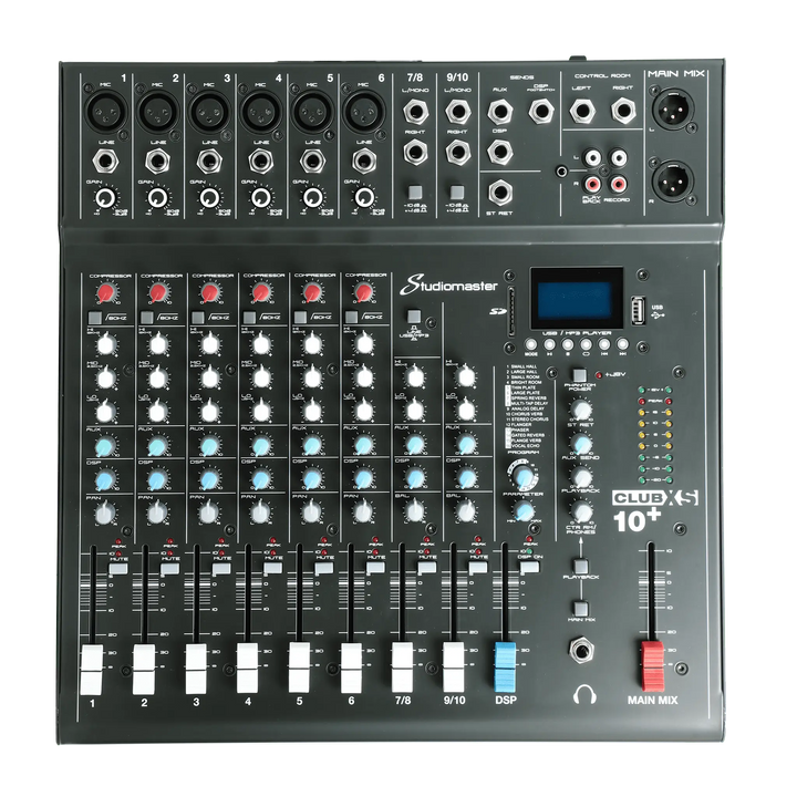 Studiomaster CLUB XS10+ 10 Input Mixing Console full view