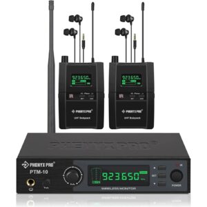Phenyx Pro PTM-10-2B | UHF Stereo Wireless In-Ear Monitor System