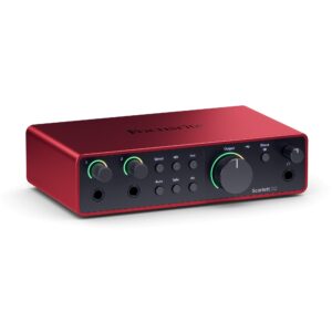 Focusrite Scarlett 2i2 4th Gen sound card interface 2 input 2 output