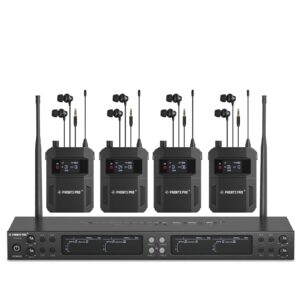 Phenyx Pro PTM-22-4B | UHF Mono Wireless In-Ear Monitor System w/ 2 Loop Outputs